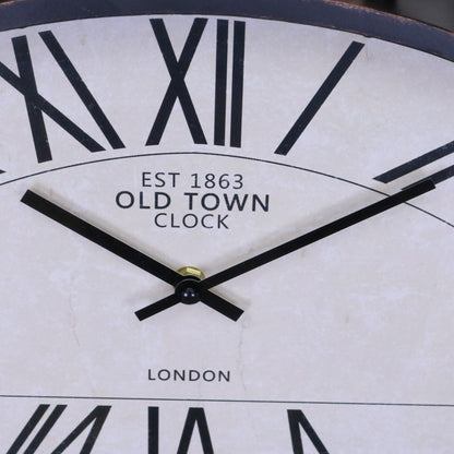 Jarika Half Round Unusual Wall Clock - Closeup of Clock Face