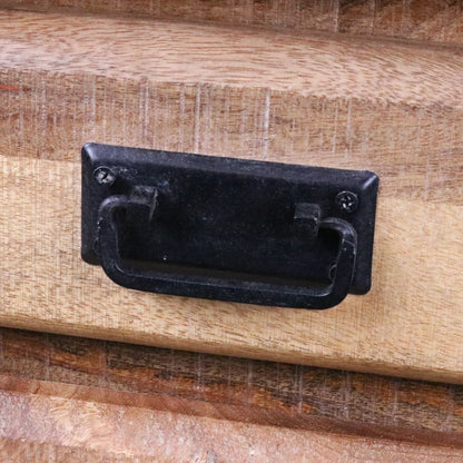 Jupiter Iron Works Furniture Industrial Bedside Cabinet - Closeup of Door Pull