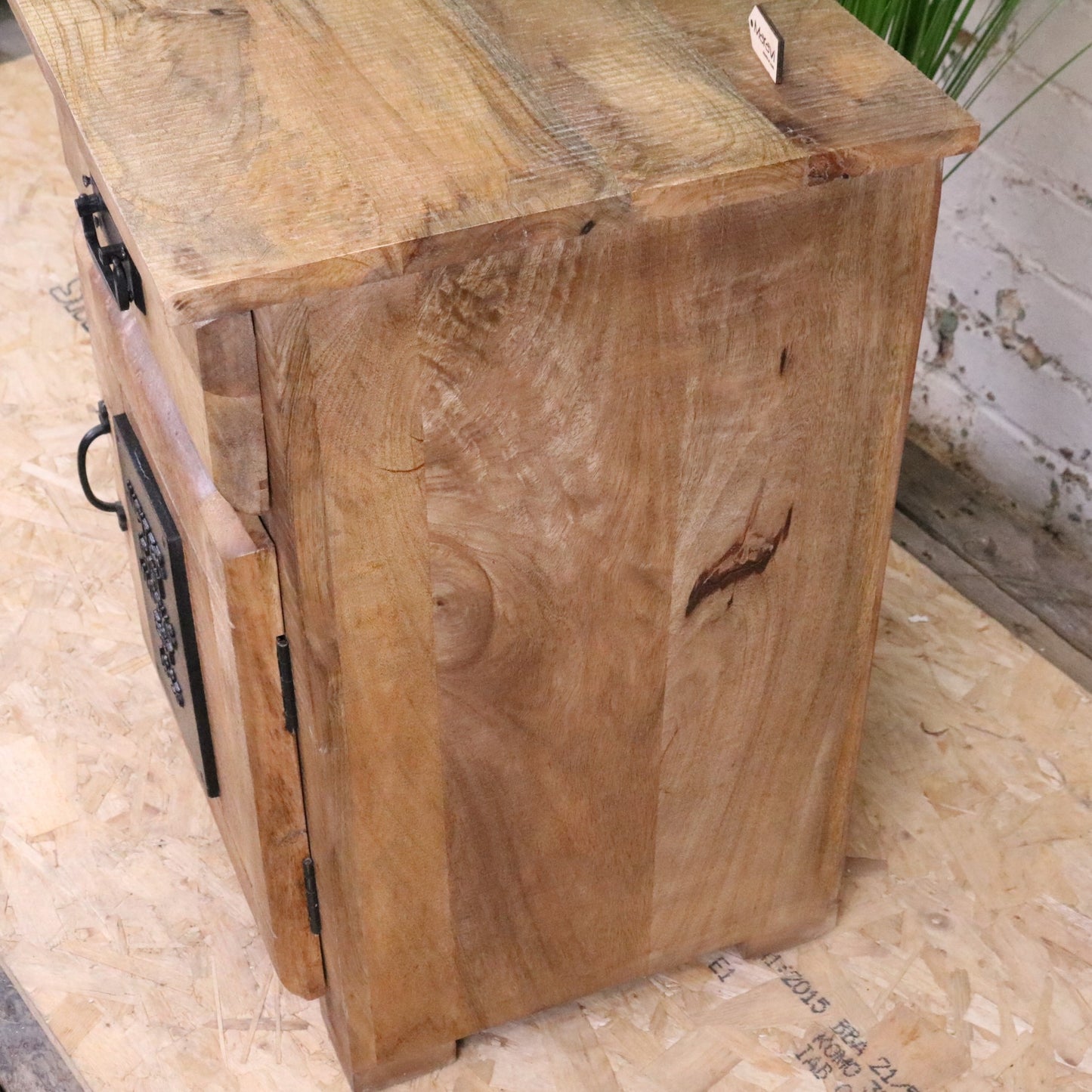 Jupiter Iron Works Furniture Industrial Bedside Cabinet - Side View