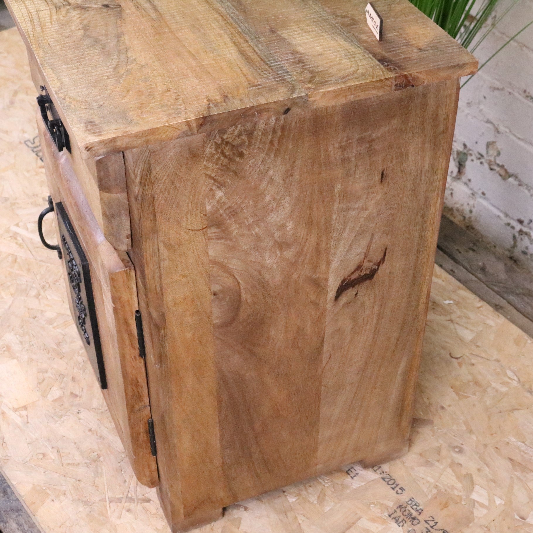 Jupiter Iron Works Furniture Industrial Bedside Cabinet - Side View