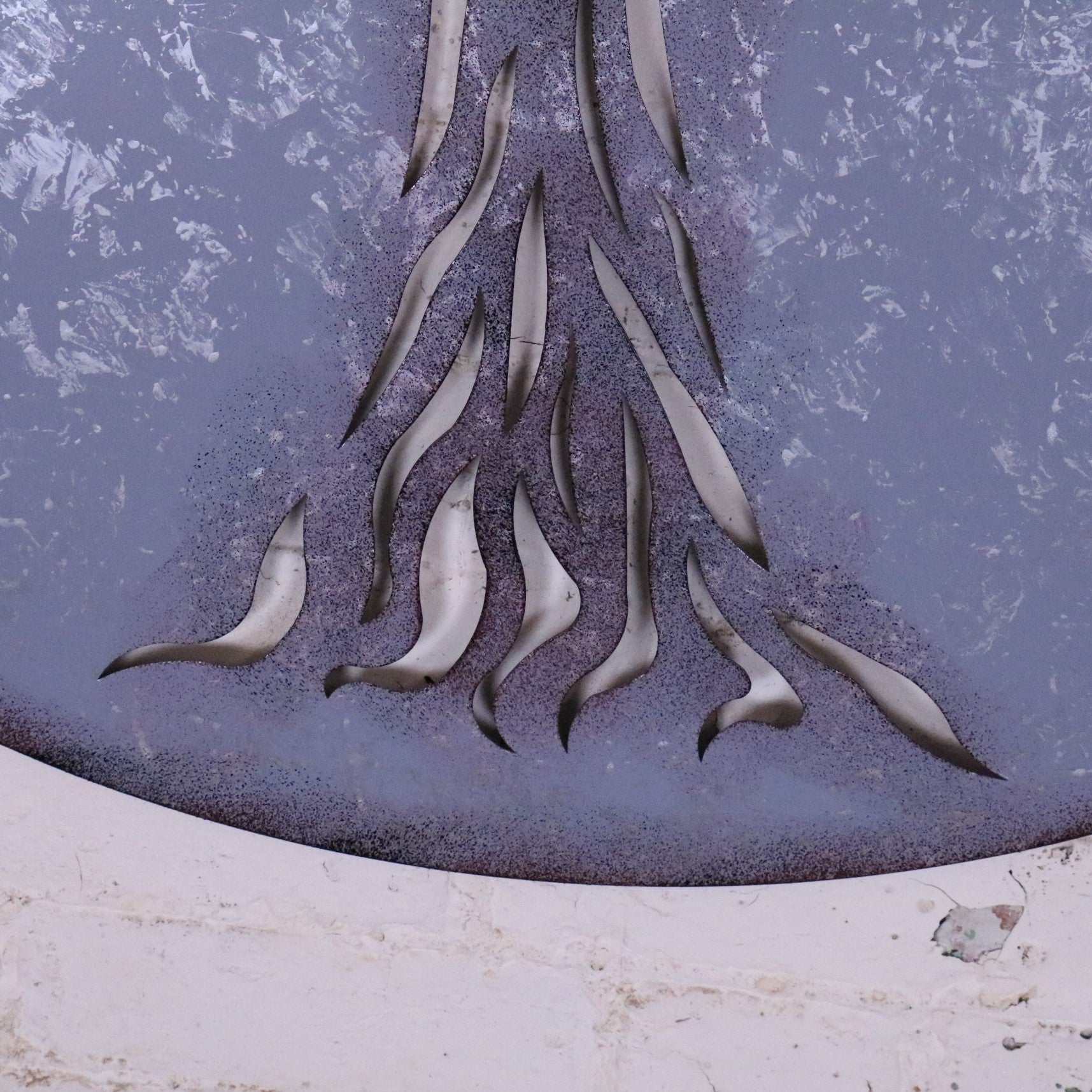 Kailora Tree Metal Garden Wall Art 100cm - Closeup of Laser Cut Details
