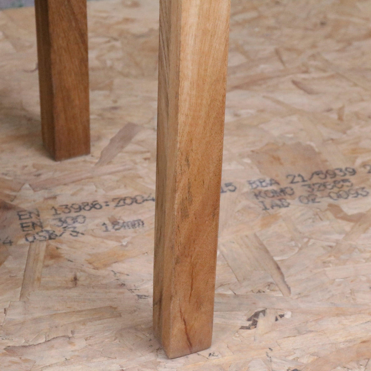 Kairav Mango Wood Bedside Table with Drawer - Closeup of Leg
