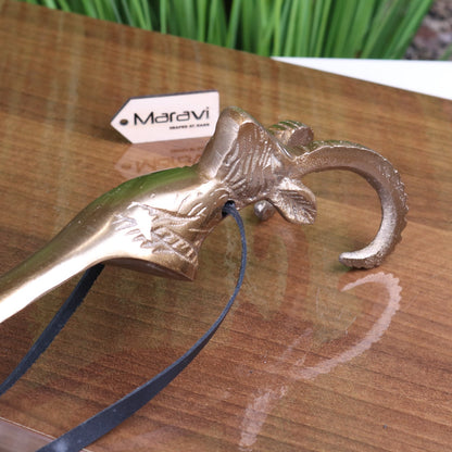 Kaisa Ram's Head Antique Style Shoe Horn Antique Gold - Closeup of Head