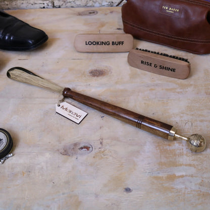 Kalanka Long Shoe Horn Wooden Brass - Cricket Design