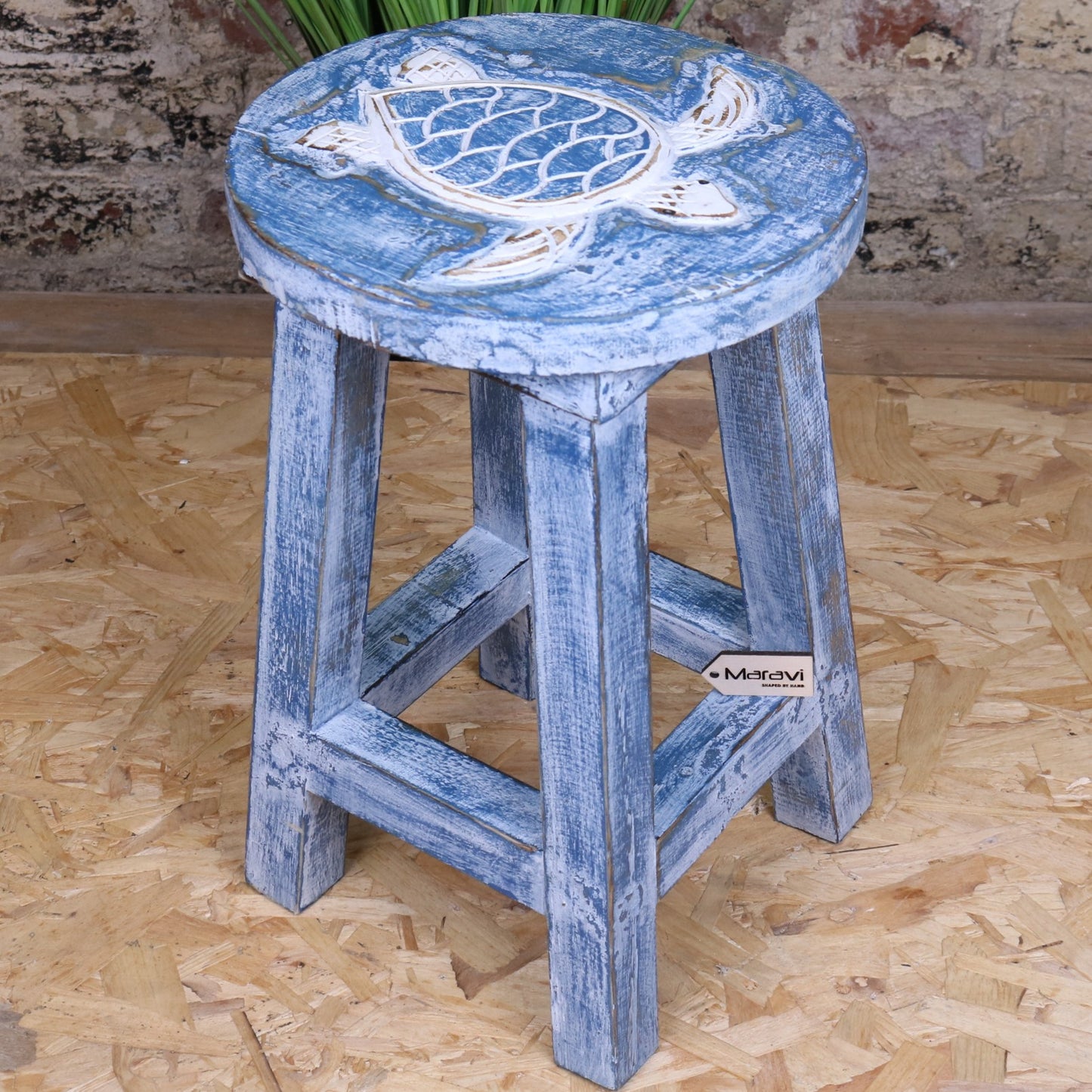 Kavi Kids Wooden Stool 25cm Turtle Design - Main Image
