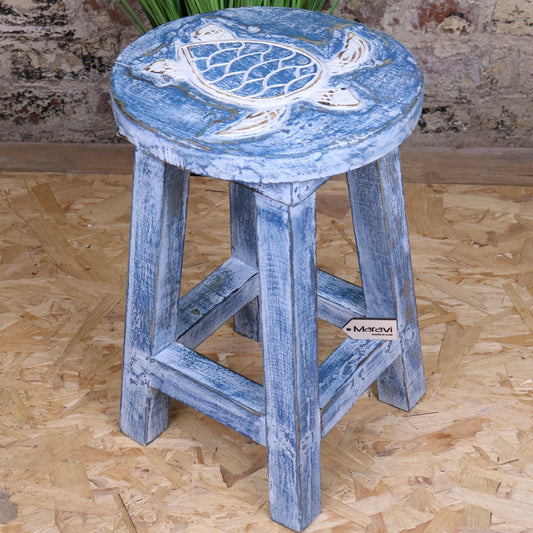 Kavi Kids Wooden Stool 25cm Turtle Design - Main Image