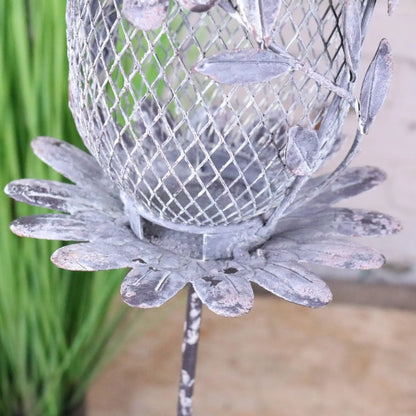 Kesari Rustic Metal Bird Feeder - Closeup of Open Feeding Mouth