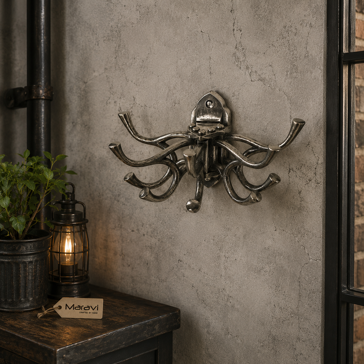 Kesda 5 Way Captains Swivel Hooks Vintage Finish - Lifestyle Image