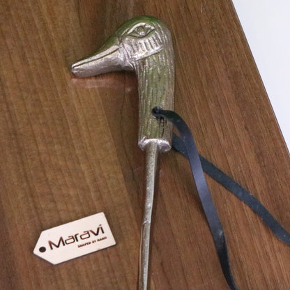 Khosa Duck Head Antique Style Shoe Horn Antique Gold - Closeup of Head 2