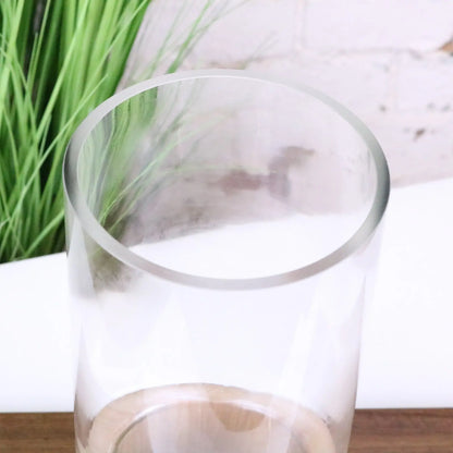 Kovira Glass and Wood Vase 35cm - Top View