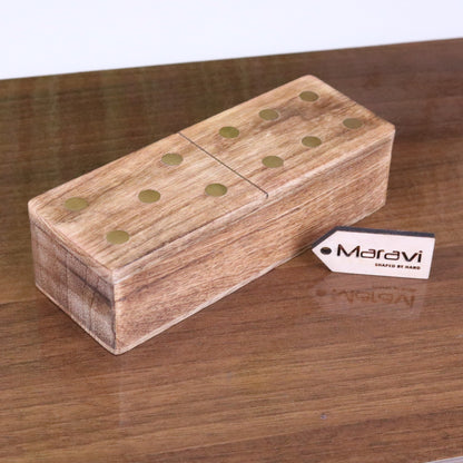Kumari Wooden Domino Set with Box - Side view of box
