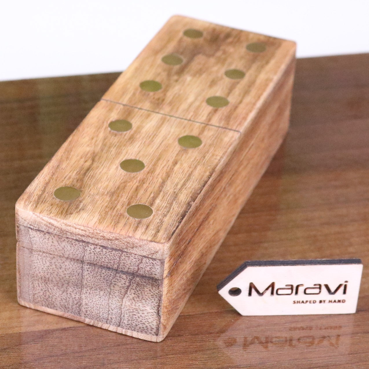 Kumari Wooden Domino Set with Box - Side view 2 of Box