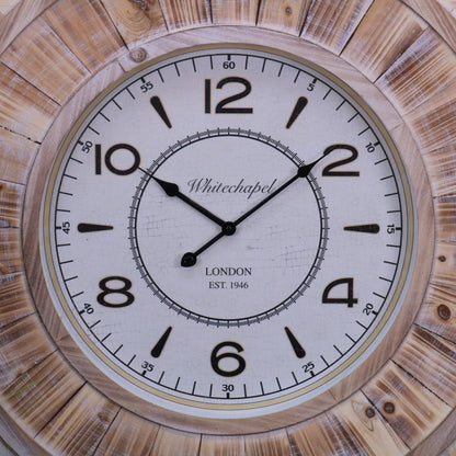 Large Square Wall Clock 80cm Antique Style - Closeup of Clock Face