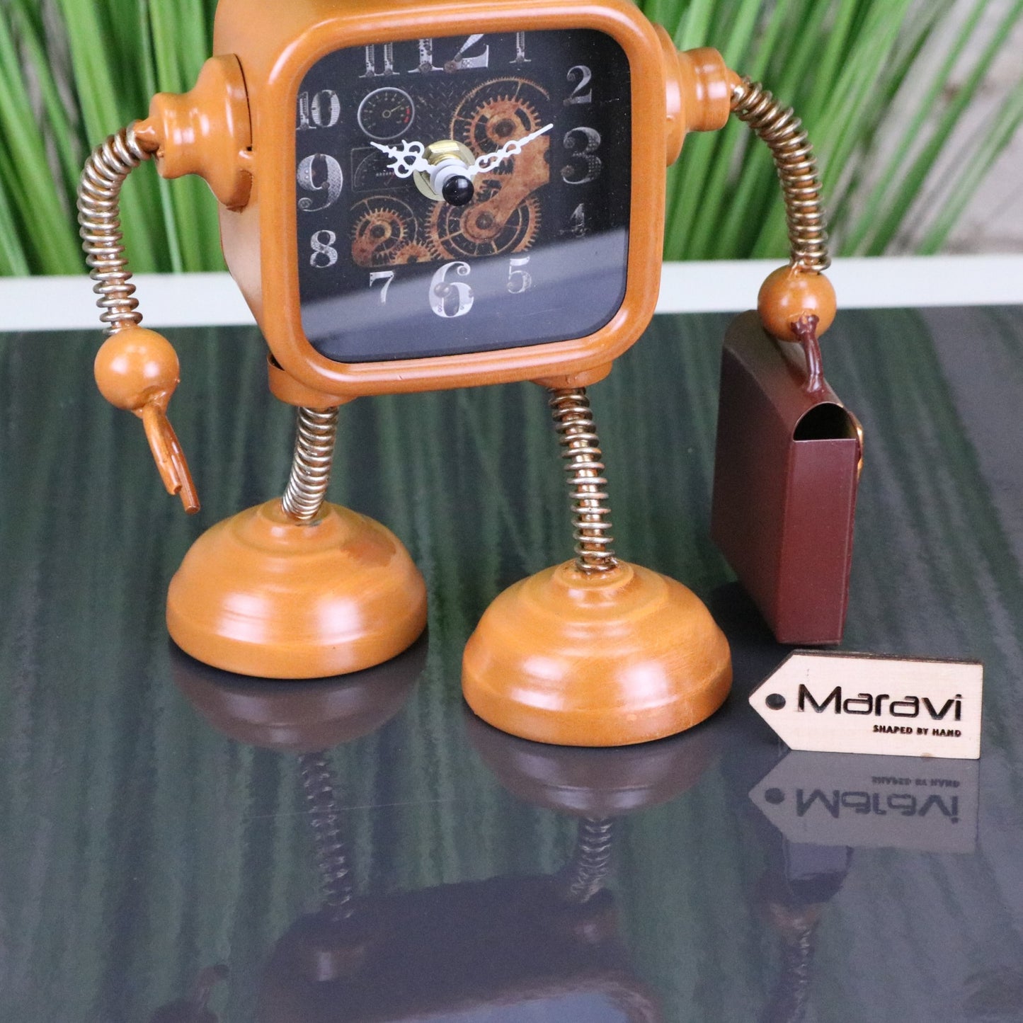Lavira Desk Robot Clock Freestanding - Closeup of Feet