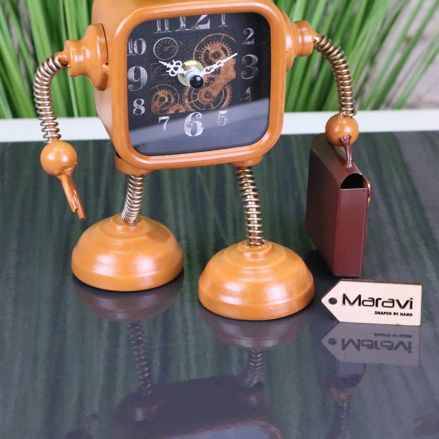 Lavira Desk Robot Clock Freestanding - Closeup of Feet