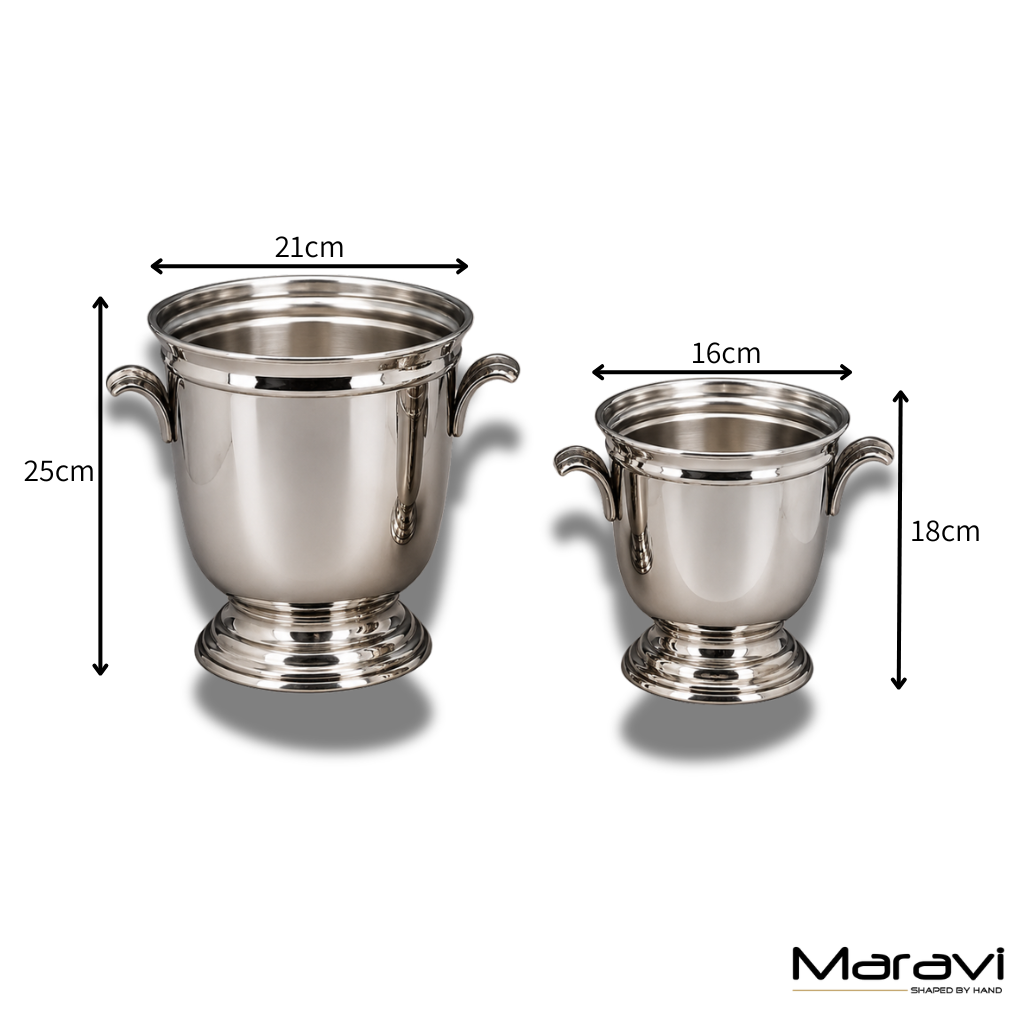 Lehal Champagne Bucket and Mini Ice Bucket Set - Dimensions