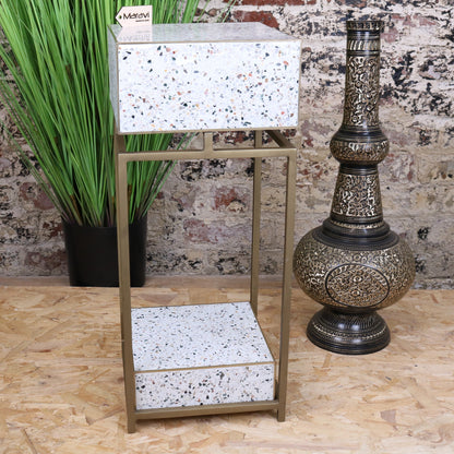 Lira Terrazzo Side Table - Front View