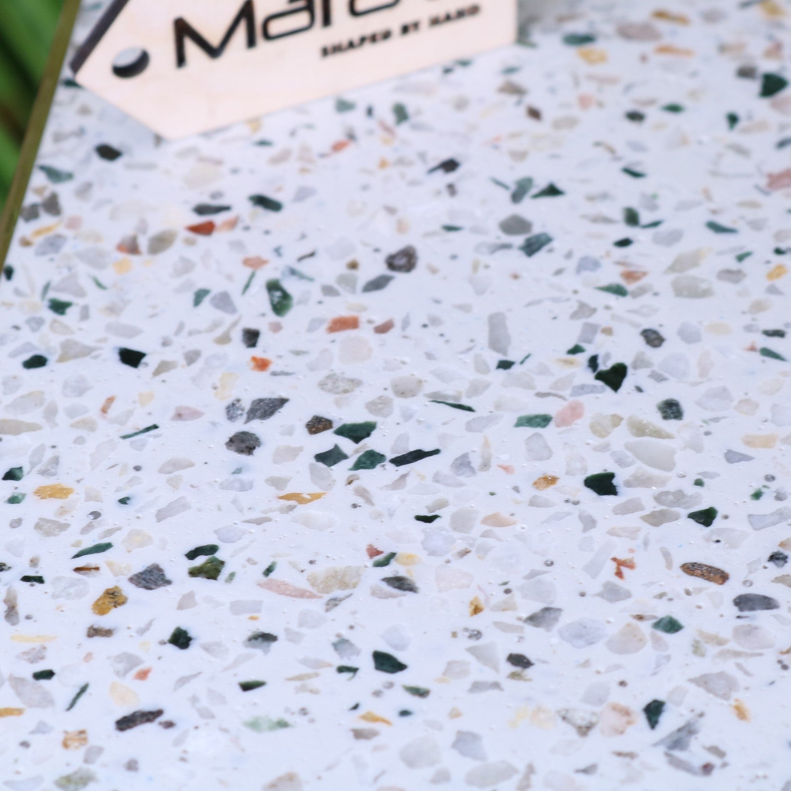 Lira Terrazzo Side Table - Closeup of Terrazzo