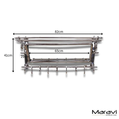 Lohit Train Antique Luggage Rack with Mirror Maravi