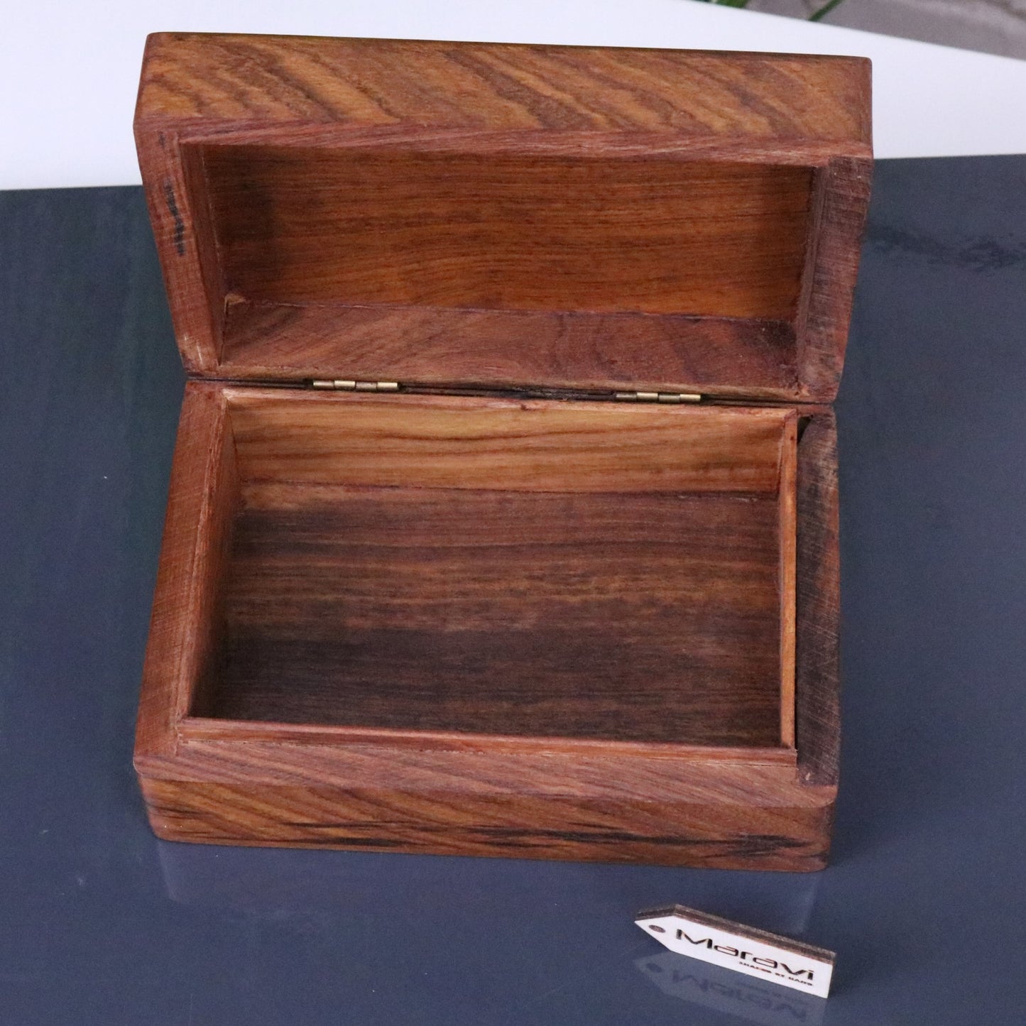 Malira Hand Carved Wooden Box Sheesham Wood - Box opened