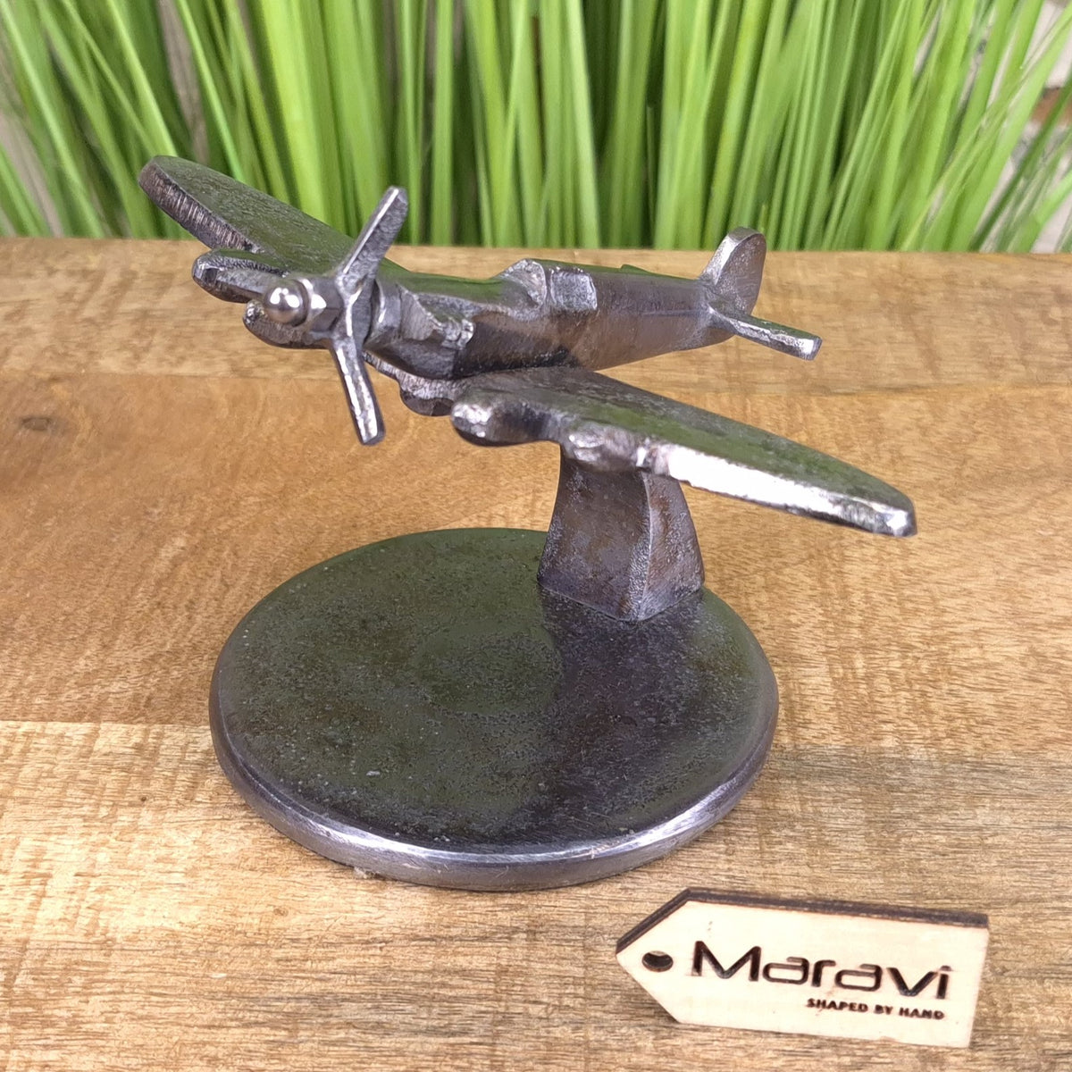 Meghna 14cm Spitfire Model Ornament Gunmetal Colour