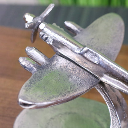 Meghna 16cm Spitfire Model Ornament - Closeup of Wing