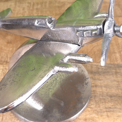 Meghna 20cm Spitfire Model Ornament - Closeup of Wing