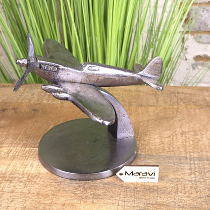 Meghna 20cm Spitfire Model Ornament Gunmetal Colour - Main Image