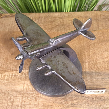 Meghna 20cm Spitfire Model Ornament Gunmetal Colour