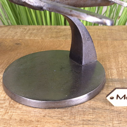 Meghna 20cm Spitfire Model Ornament Gunmetal Colour - Closeup of Base