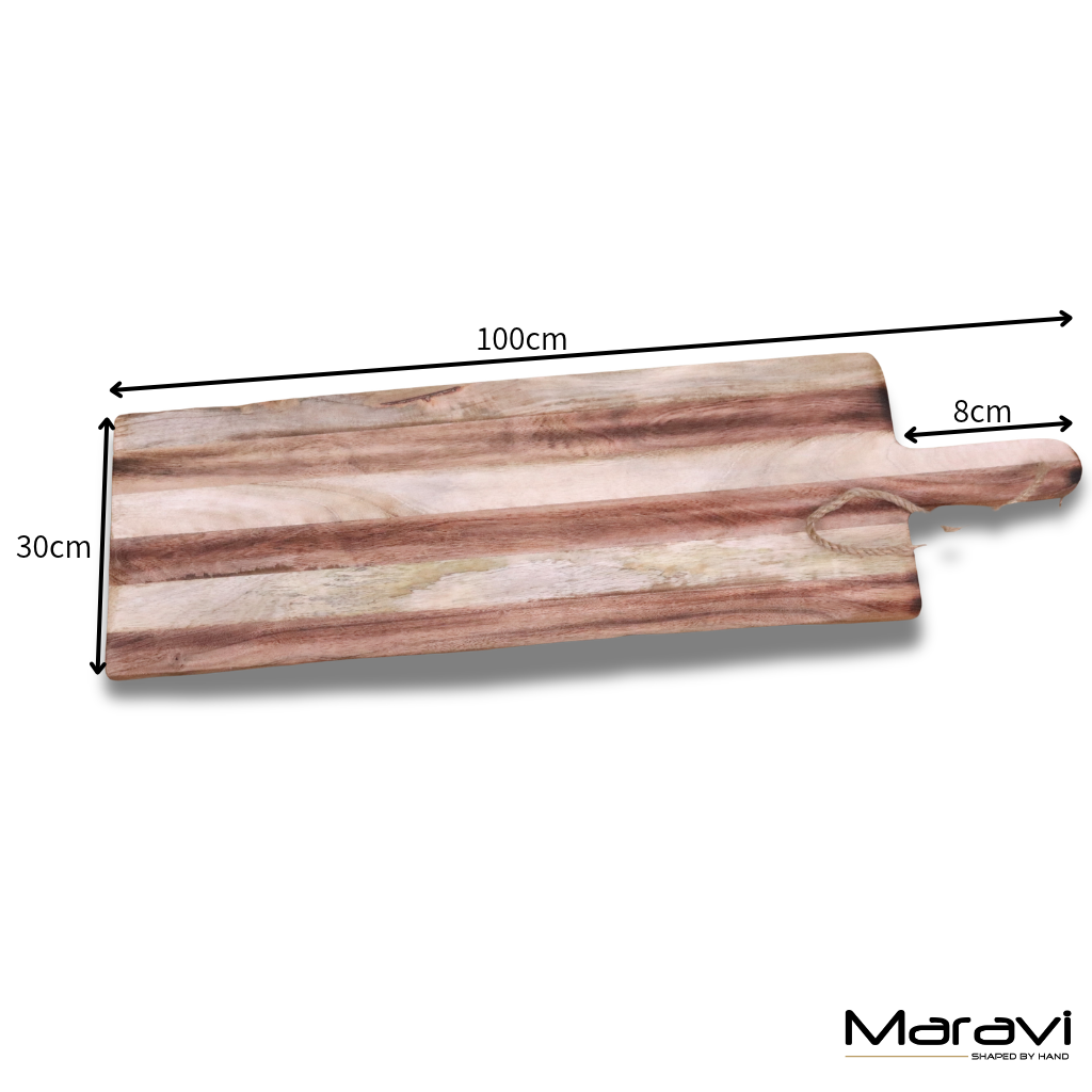 Mix Wood Wooden Large Serving Board 100cm - Dimensions