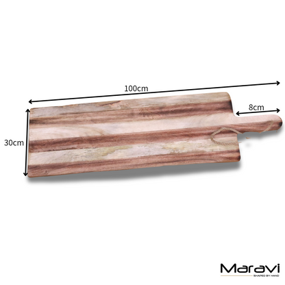 Mix Wood Wooden Large Serving Board 100cm - Dimensions