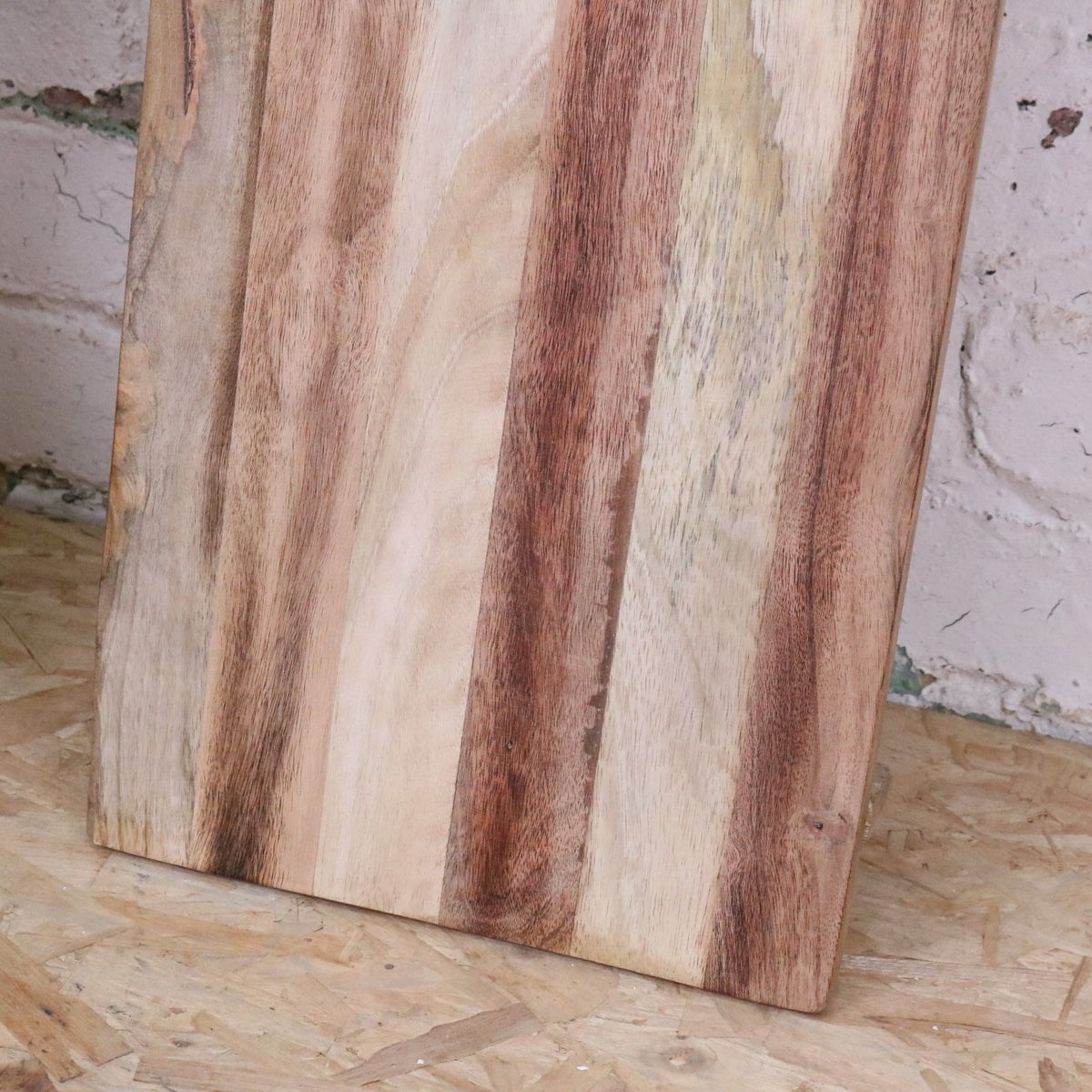 Mix Wood Wooden Large Serving Board 100cm - Closeup of Base of Board