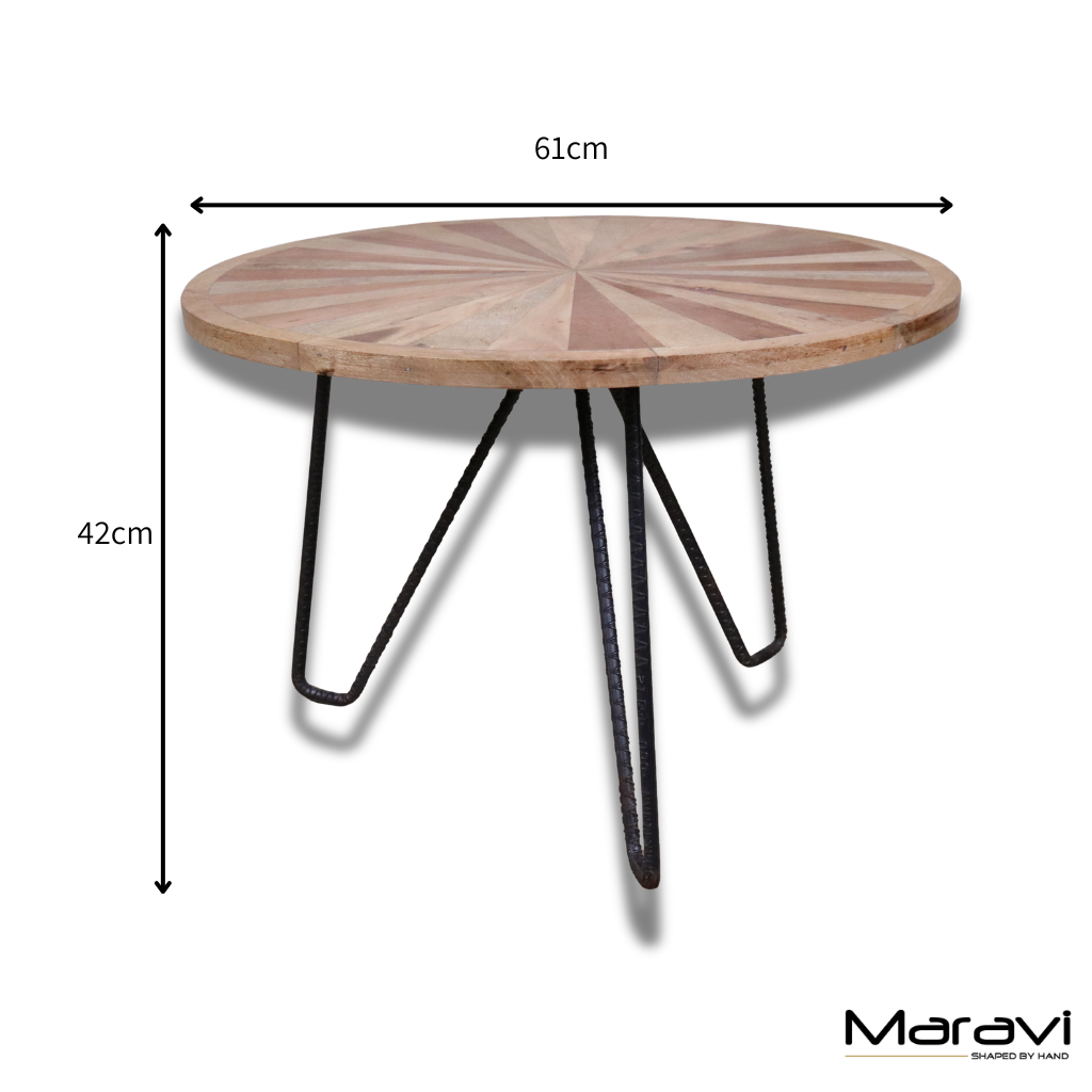 Mogas Small Coffee Table Round - Dimensions