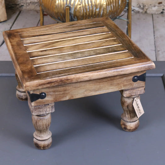 Mol Footstool Mango Wood - Main Image