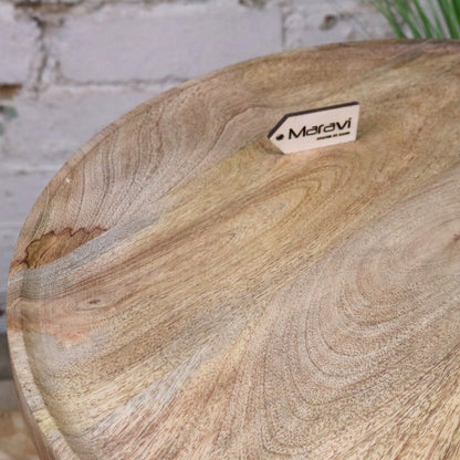 Monira Dice Side Table - Closeup of Wood Grain