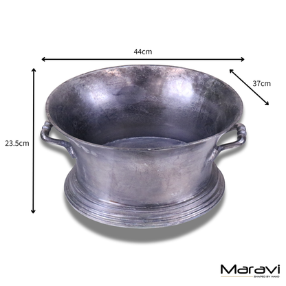 Moyar Champagne Bucket Large Ice Bath Gunmetal - Dimensions