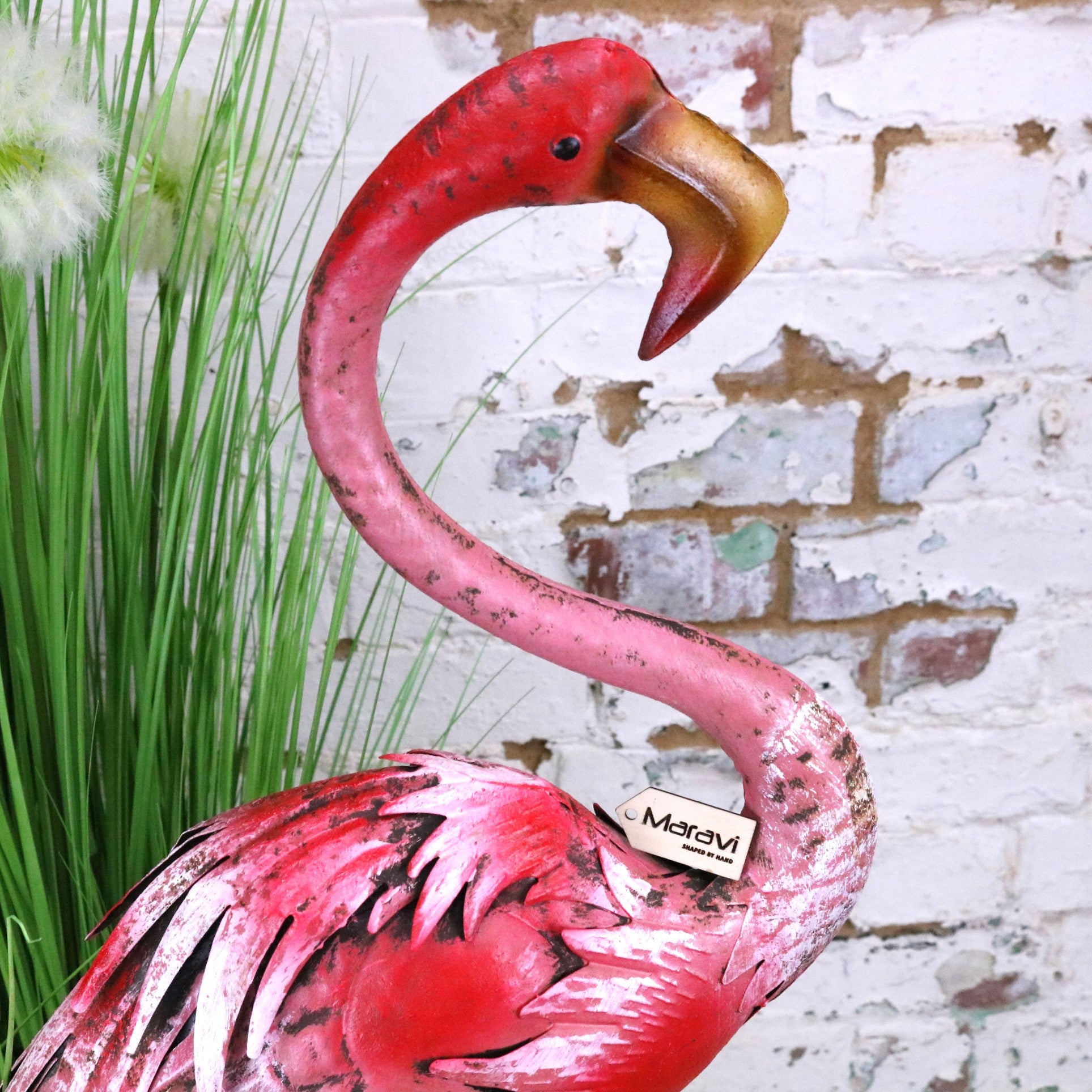 Nala Flamingo Garden Ornament 119cm - Upper Half Zoom In