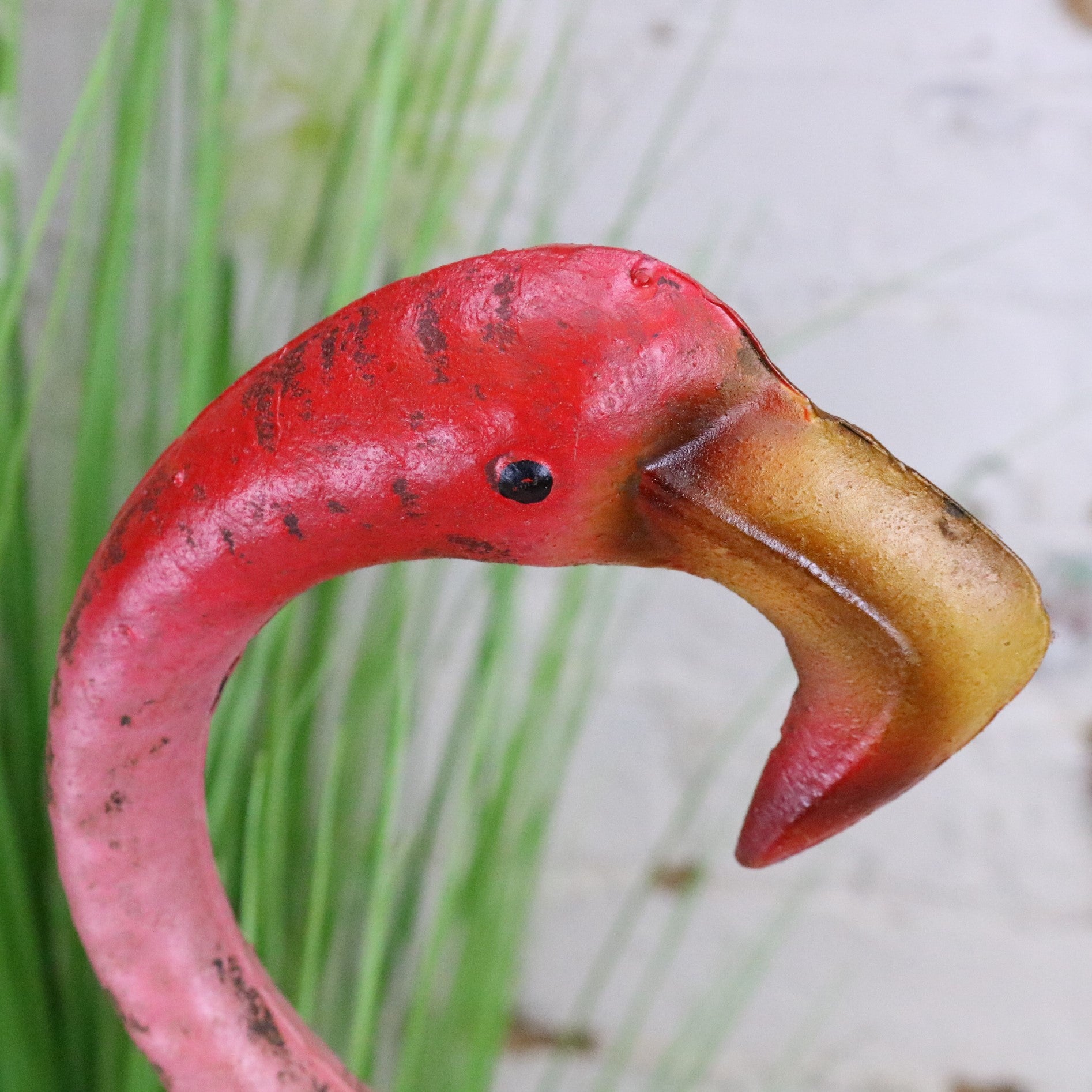 Nala Flamingo Garden Ornament 119cm - Closeup of Head