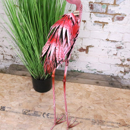Nala Flamingo Garden Ornament 119cm - Rear View