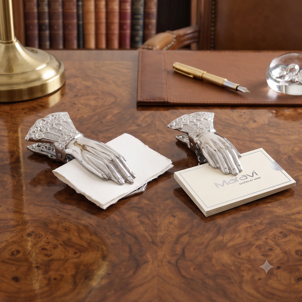 Nalot Hand Shaped Luxury Desk Paper Holder - Lifestyle Image