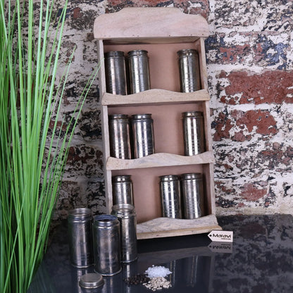 Namak Wooden Wall Mounted Spice Rack - Main Image