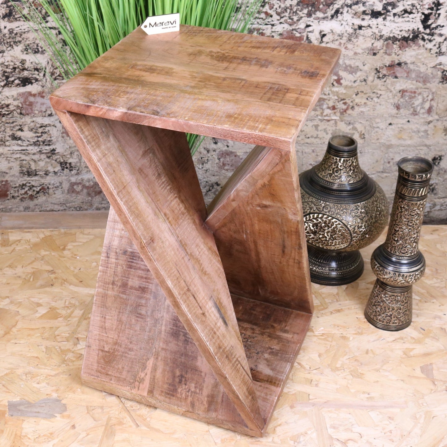 Nira Z-Shaped Side Table Mango Wood - Main Image