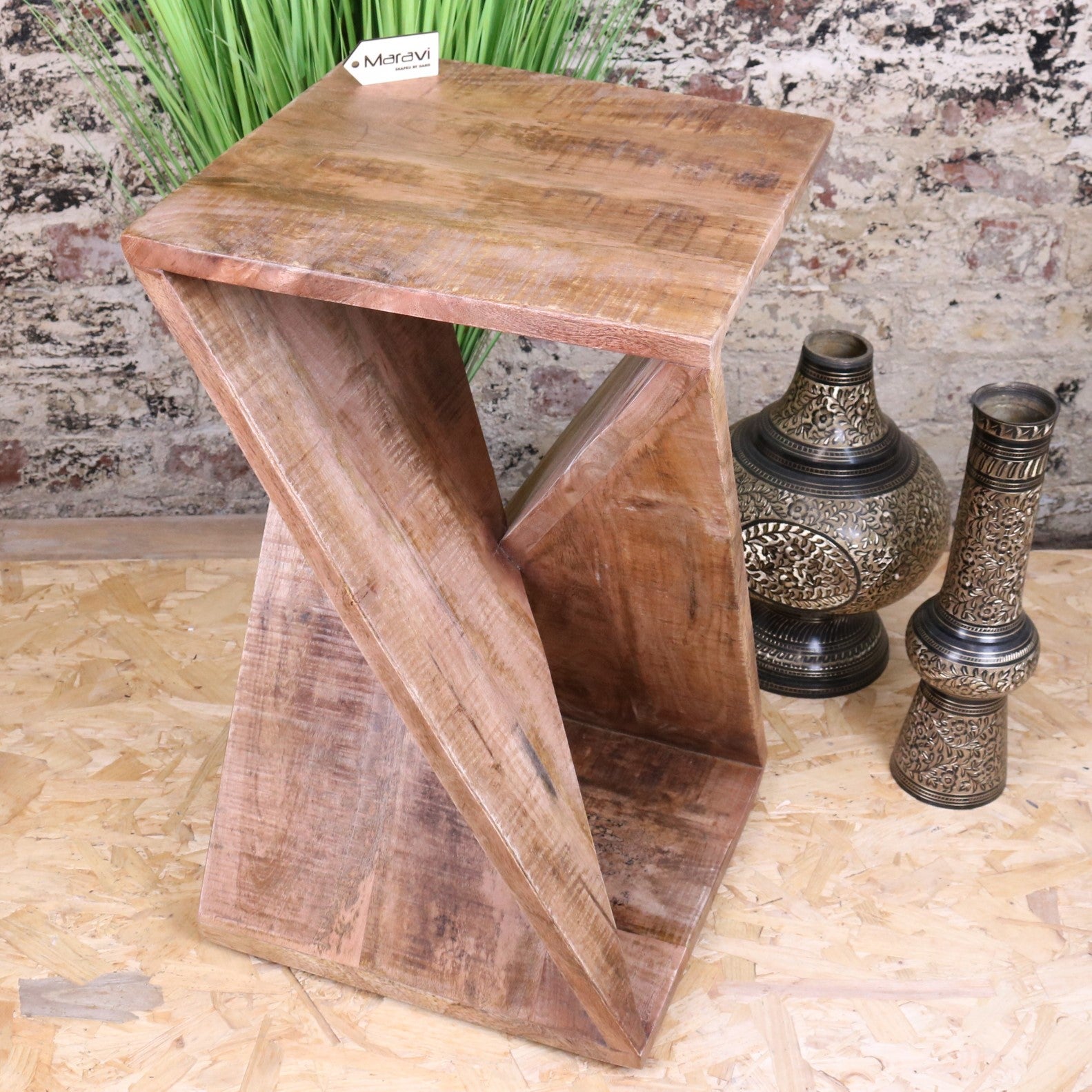 Nira Z-Shaped Side Table Mango Wood - Main Image