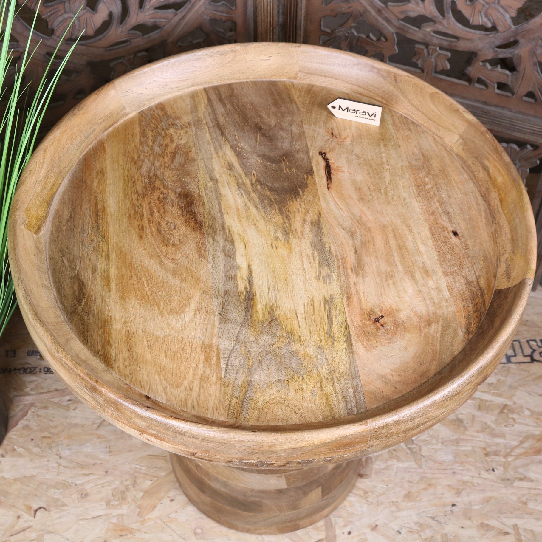 Niva Large Side Table Mango Wood - Top View