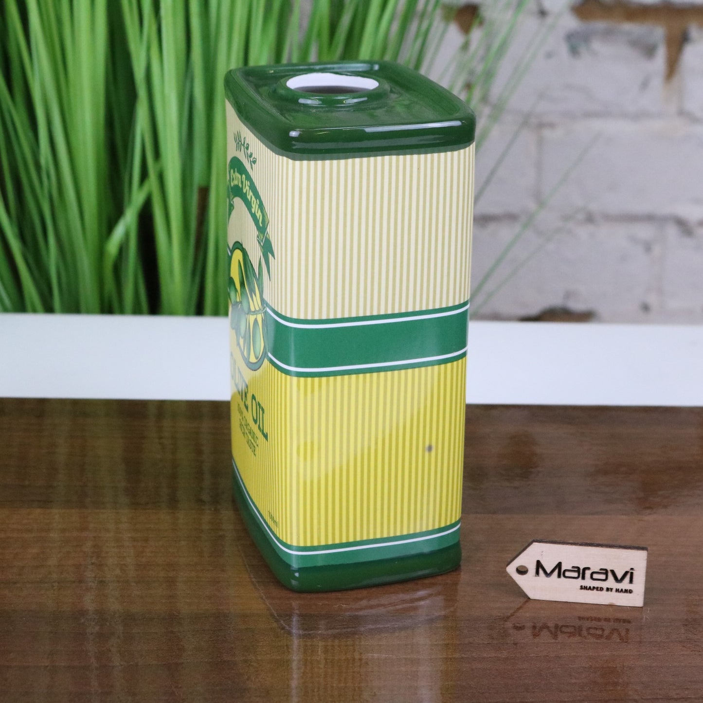 Norika Olive Oil Can Kitchen Vase - Side View 2