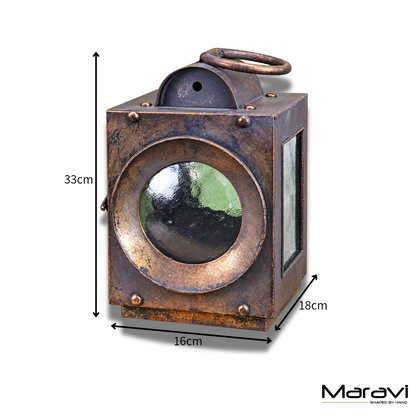 Ojasvi Industrial Style Candle Lantern - Dimensions