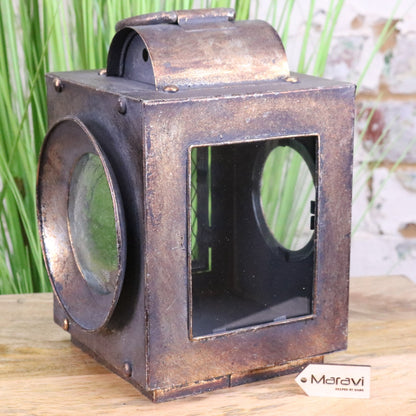 Ojasvi Industrial Style Candle Lantern - Side View 3