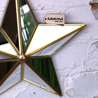 Orvaya Mirror Star Wall Decoration - Closeup of Point