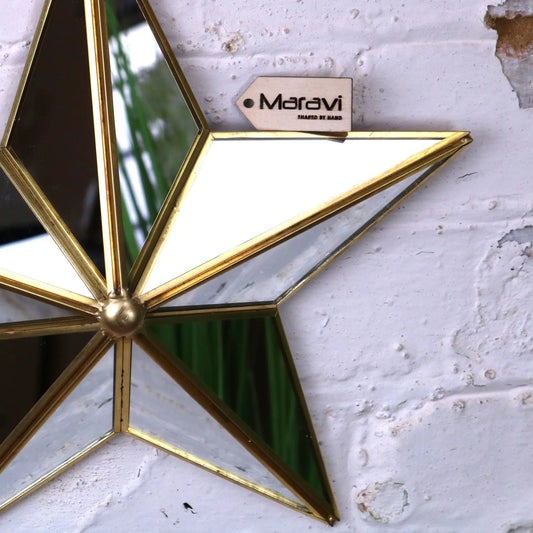 Orvaya Mirror Star Wall Decoration - Closeup of Point